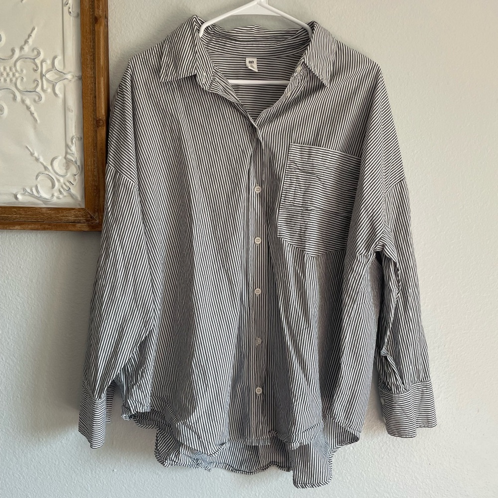 BP. Women’s dress shirt sz XL striped long sleeve collar 100% cotton business
